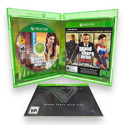#ad Grand Theft Auto V Premium Edition Microsoft Xbox One 2018 w Manual NO MAP $9.89