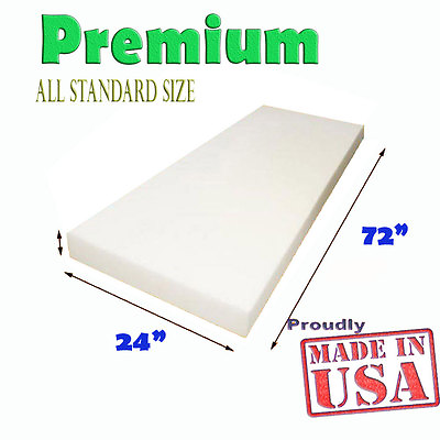 #ad High Density Seat Upholstery Foam Cushion Replacement Per Sheet 24quot; x 72quot; USA $69.55