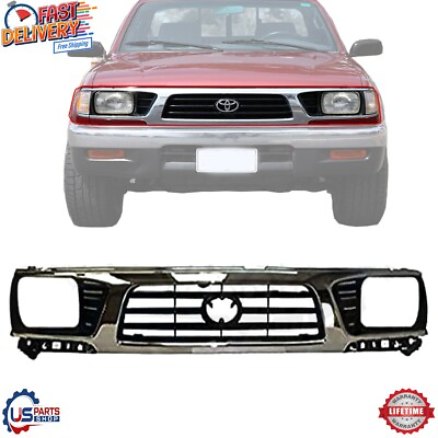 #ad New Grille Assembly Chrome with Black Insert Fits 1995 1997 Toyota Tacoma Pickup $107.77