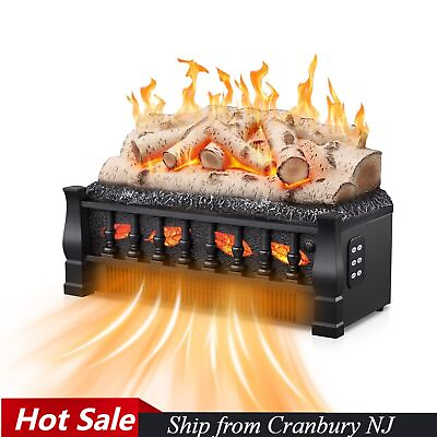 #ad Electric Fireplace Log Set Heater 21in1500WRemote ControlWhitish GrayNJ08512 $115.78