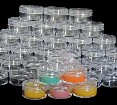 #ad Plastic Cosmetic Jars Empty Beauty Lip Containers Clear Lid 10 Gram Ml 500 5067 $315.95