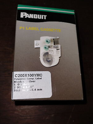 #ad Panduit C200X100YMC P1 Cassette Black on Silver 1x2quot; $89.10