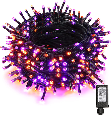#ad ODEETRONIC Purple Orange Halloween Lights 262.46Ft 800 LED Mini Halloween Strin $56.99