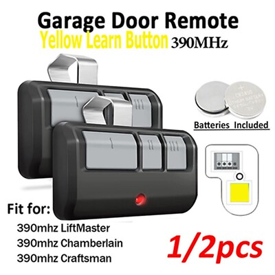 #ad Garage Control For 950ESTD Door Opener Remote Control Yellow Learning 3 Button $19.99