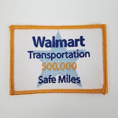 #ad Walmart Transportation Driver Patch 500000 Safe Miles Patch Trucking Long Haul $8.49