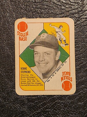 #ad 1951 Topps Red Backs #4 Vern Stephens Boston Red Sox GD VG. $9.99