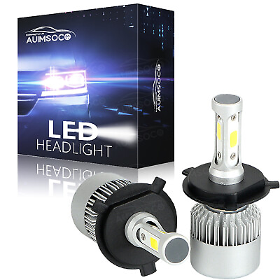 #ad 3 SIDE H4 9003 LED Headlight Bulbs Conversion Kit High Low Beam 6500K White 2x $29.99