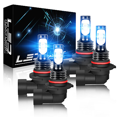 #ad 9005 9006 LED Combo Headlight Kit Bulbs 8000K ICE BLUE CSP High Low Beam $19.98
