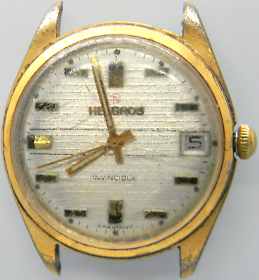 #ad CJ474 mens Vintage Works Helbros Invincible Fancy Pattern Manual Wind Watch lot $99.99