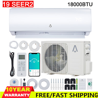 #ad 18000BTU 19 SEER2 Ductless Mini Split Air Conditioner Heat Pump Inverter AC WiFi $779.99