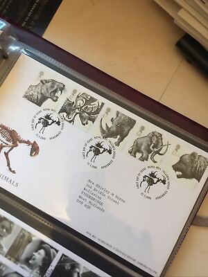 #ad GB Stamps FDC First Day Cover 2006 Ice Age Animals deer mammoth Etc Bureau PMK GBP 1.89