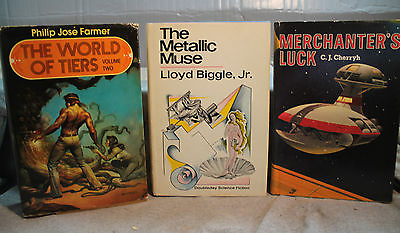 #ad lot vtg old Sci Fi THE METALLIC MUSE MERCHANTER#x27;S LUCK THE WORLD OF TIERS $12.99