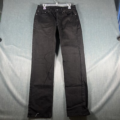 #ad Levis 514 Mens Jeans Black Straight Leg Five Pockets Zip Fly Size 32x34 Cotton $10.88