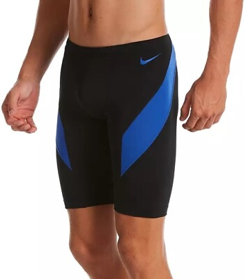 #ad New Nike Swim Shorts Size 26 BLACK Blue Hydrastrong Vex Colorblock Jammer NWT $18.99