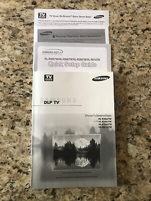 #ad Owner#x27;s Instructions for Samsung DLP TV HL R4667W HL R5067W HL R5667W HL R616W $5.99