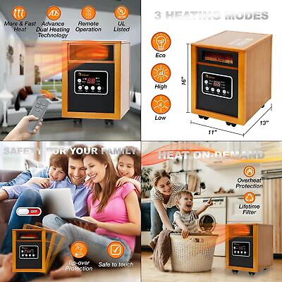 #ad Original 1500 watt Infrared Portable Space Heater With Dual Heating System $165.99