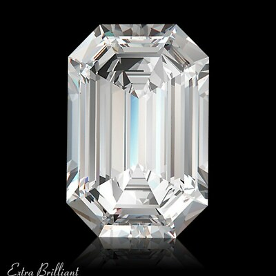 #ad 1 Carat F VS1 Ideal Pol Emerald Cut AGI Certify Genuine Diamond 6.46x4.81x3.34mm $4960.80