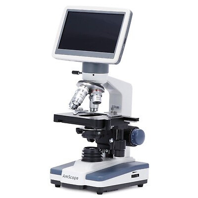#ad Amscope 40X 1000X Binocular LED Compound Microscope 7quot; Digital Display Camera $509.99