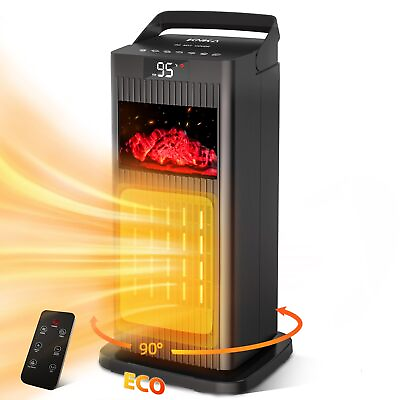 #ad Space Heater with Thermostat Electric Space Heaters for Indoor Use 90° Osci... $65.76