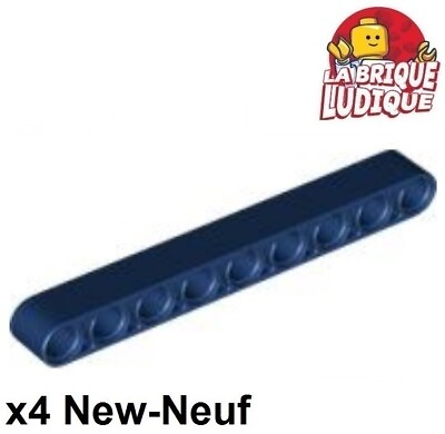 #ad LEGO Technic 4x BAR Beam Liftarm 1x9 Thick Blue Dark Dark Blue 40490 $4.07