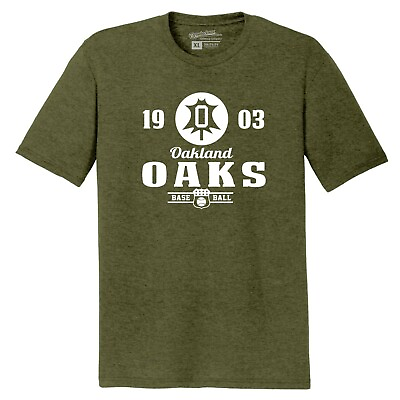 #ad Oakland Oaks 1903 Baseball TRI BLEND Tee Shirt A#x27;s Giants $22.00