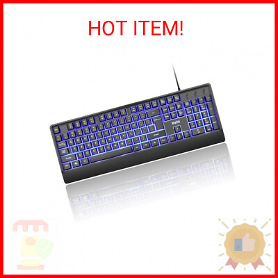 #ad mafiti Computer Office Keyboard Wired USB 104 Keys Full Size Backlit Keyboards C $21.75