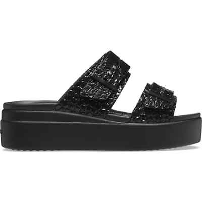 #ad Crocs Women’s Wedge Sandals Brooklyn Buckle Wedges Platform Sandals for Women $44.99