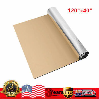 #ad 120quot;x40quot; Sound Deadener Heat Shield For Car Firewall Hood Floor Insulation Mat $24.70