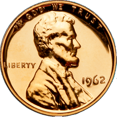 #ad 1962 P CHOICE Gem Proof Lincoln Memorial Cent RED Penny MIRROR FINISH Free Samp;H $2.99