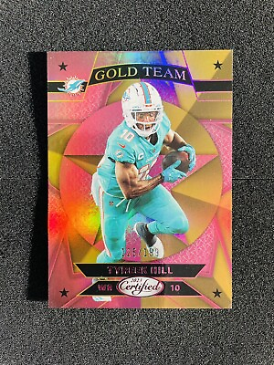 #ad 2023 Panini Certified Tyreek Hill Gold Team Pink 199 Miami Dolphins #GT5 $5.99
