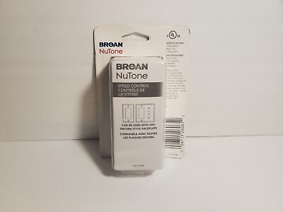 #ad Broan Nutone Exhaust Vent Fan Adjustable Speed Control Dial White SC100W $19.99