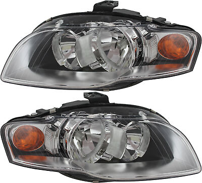 #ad For 2005 2008 Audi A4 RS4 S4 Headlight Halogen Set Driver and Passenger Side $297.17
