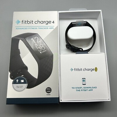 #ad Fitbit Charge 4 FitnessTracker GPS Heart Rate Monitor Small amp; Large Sealed Black C $48.99