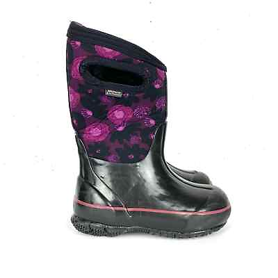 #ad Bogs Kids Classic II Solid Winter Boots Waterproof Neo Tech Insulation Black 10 $32.00