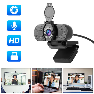 1080P Full HD USB Webcam for PC Desktop amp; Laptop Web Camera with Microphone FHD $10.75