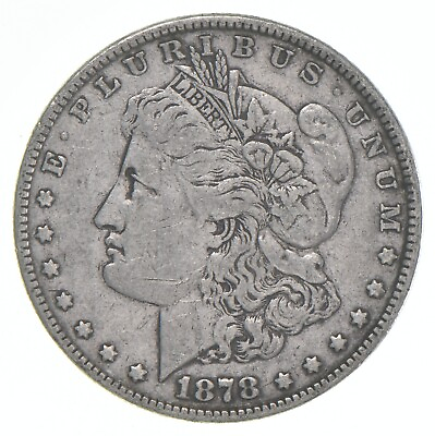 #ad VF 1878 7TF Rev 78 Morgan Silver Dollar $54.95
