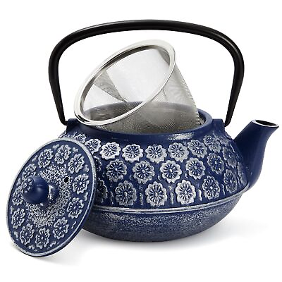 #ad Japanese Cast Iron Teapot with Infuser for Loose Leaf and Tea Bags 34oz $26.29