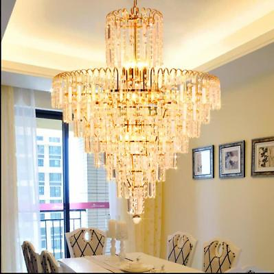 #ad Restaurant chandelier LED crystal light circular modern Dining Room kitchen room $421.00
