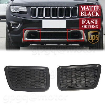 #ad For Jeep Grand Cherokee 2014 2016 1 Pair Front Lower Grille Tow Insert Bezel Set $10.99