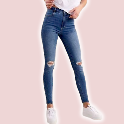 #ad GARAGE Premium Ultra High Rise Skinny Jeans Sz 03 Distressed $11.90