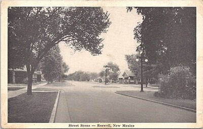 #ad Photo PC Roswell NM Street Scene 1943 $11.99