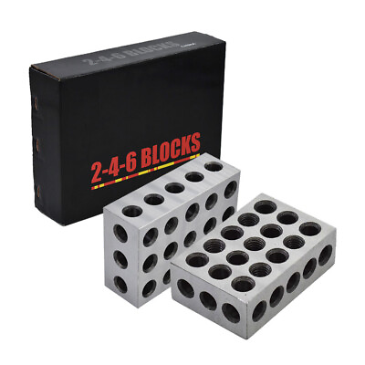 #ad 1 Matched Pair 2 4 6 Blocks 23 Holes 0.0002quot; Machinist 246 Jig New $69.99