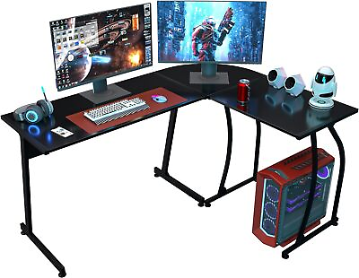#ad 58quot; Computer Gaming Laptop Table L Shaped Desk Workstation Home Office Desk $65.58