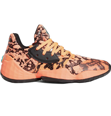 #ad Adidas Harden Vol. 4 Orange Black Mens Size 8.5 FV4151 Basketball Shoes Sneakers $75.00