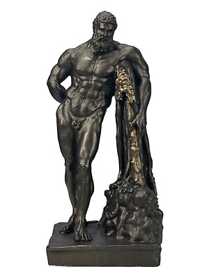 #ad Farnese Hercules Heracles Greek Cast Marble Bronze Color Sculpture Museum Copy $72.50