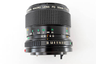 #ad Canon 50mm f 3.5 Bayonet nFD FD Mount Macro Manual Focus Prime Lens Very Good $78.28