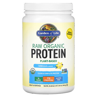 #ad Garden of Life RAW Organic Protein Organic Plant Formula Vanilla 1.37 lbs $36.68