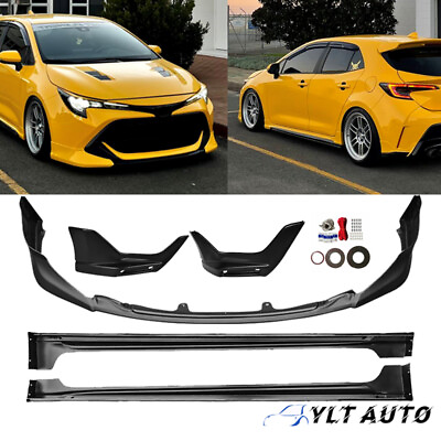#ad Fit Toyota Corolla Hatchback 2019 2020 2021 Front LipSide SkirtWrap Angle Kit $525.00