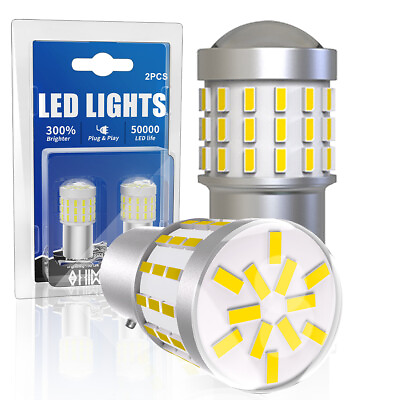 #ad 1156 7506 LED Reverse Backup Light Bulbs White 6000K Canbus Error Free 2x $23.99