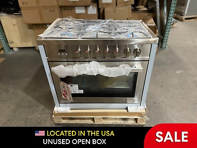 #ad #ad 36 in. 220 240 V Dual Fuel Range 5 Burners OPEN BOX COSMETIC IMPERFECTIONS $295.19